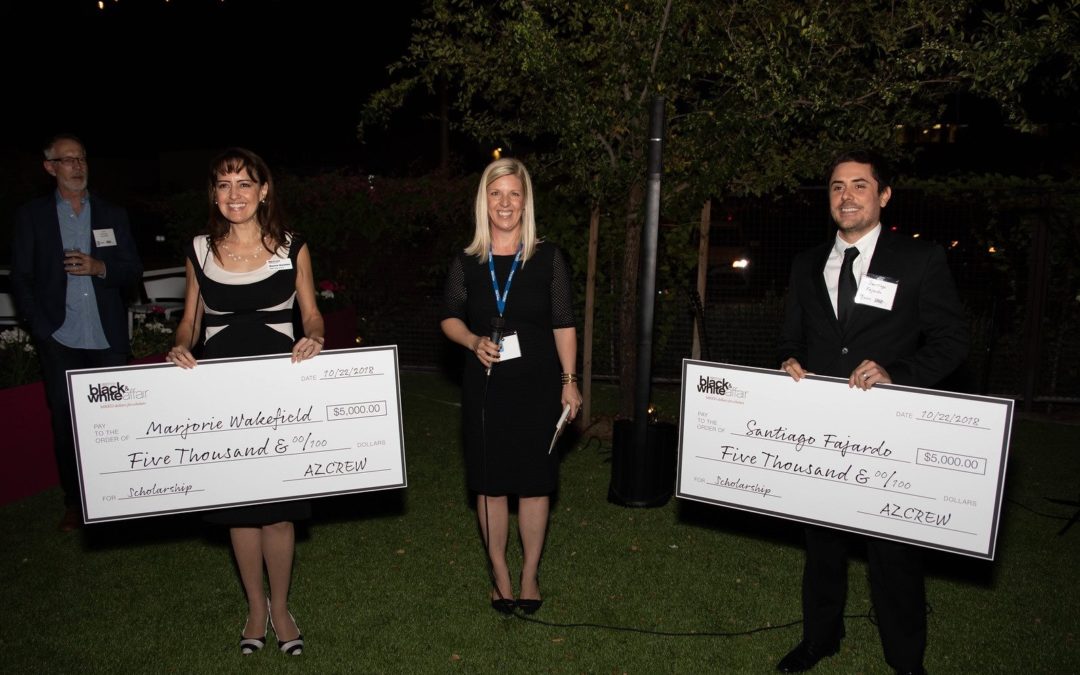 AZCREW presents $10,000 in ‘Dollars for Scholars’ to pair of ASU MRED students