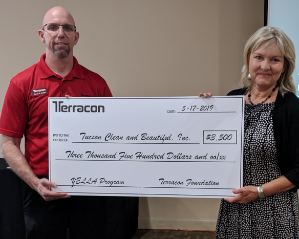 Terracon presents Tucson Clean & Beautiful $3,500 foundation grant for youth mentoring