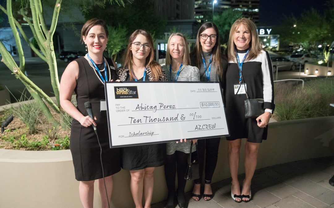 AZCREW presents $10,000 scholarship to MRED student  Abby Perez at annual event