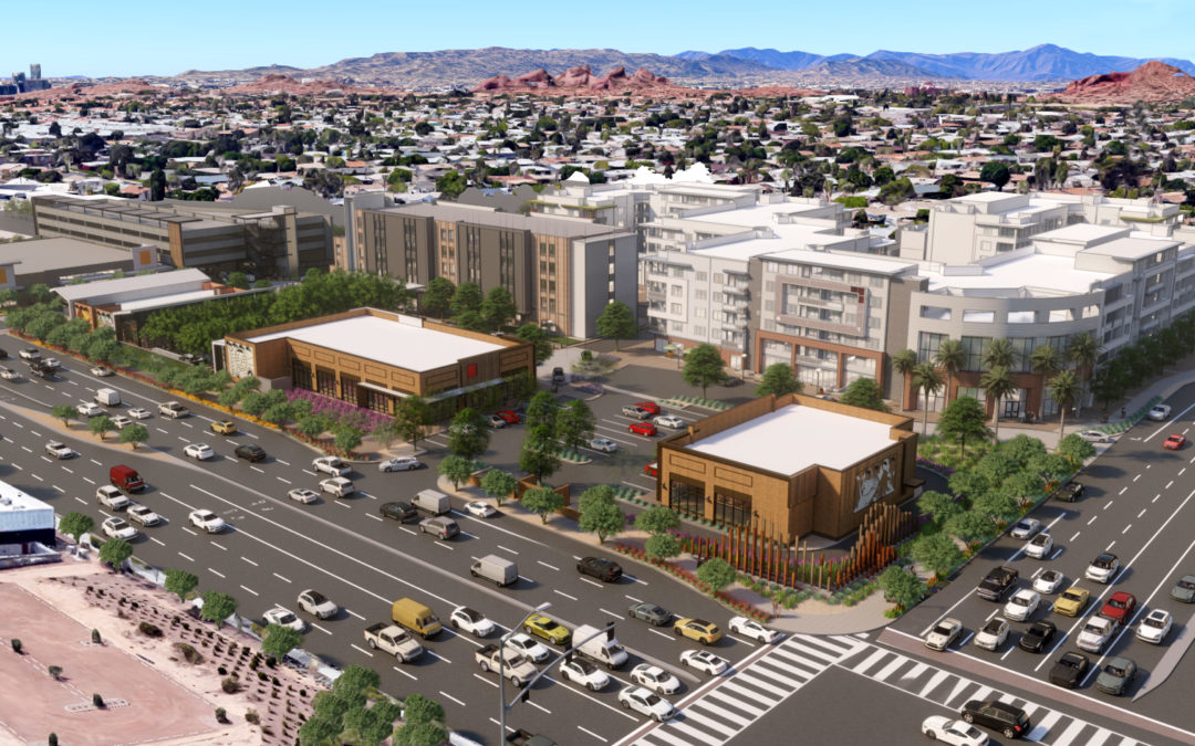 Sigma Contracting breaks ground at iconic Papago Plaza in Scottsdale, will construct parking garage, retail and office buildings