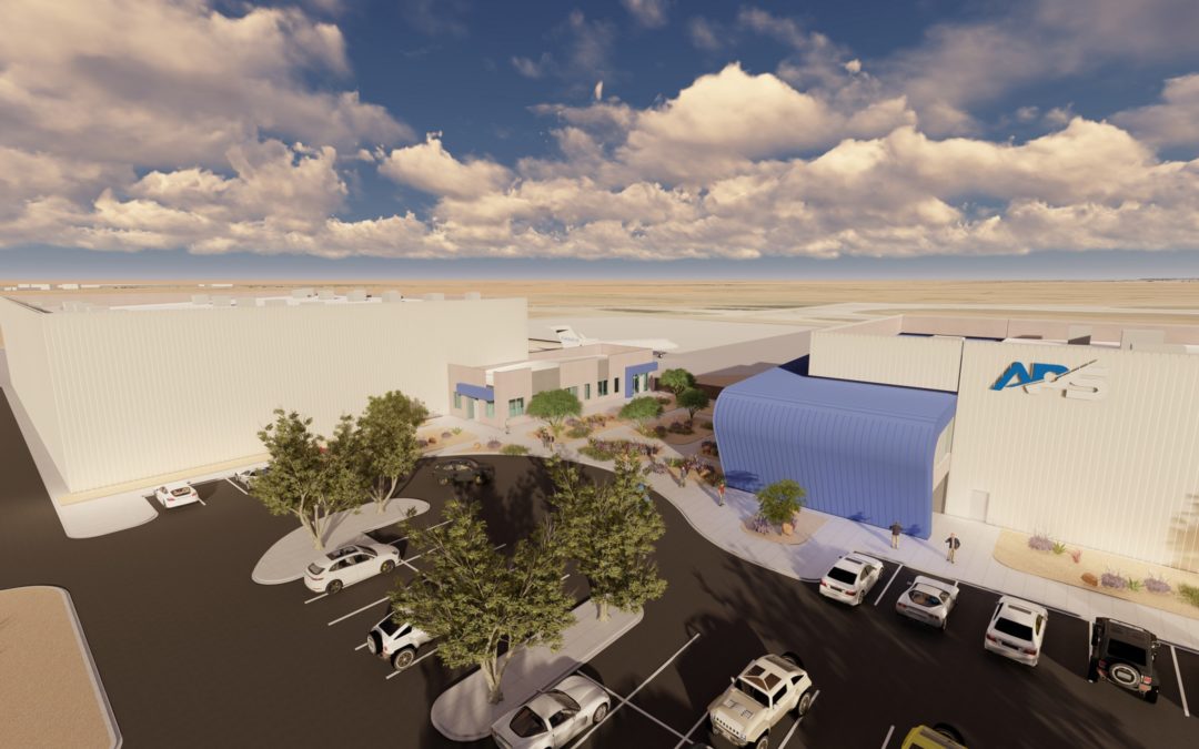 Caliente Construction breaks ground on $9M office/hangar building at PHX-Mesa Gateway   