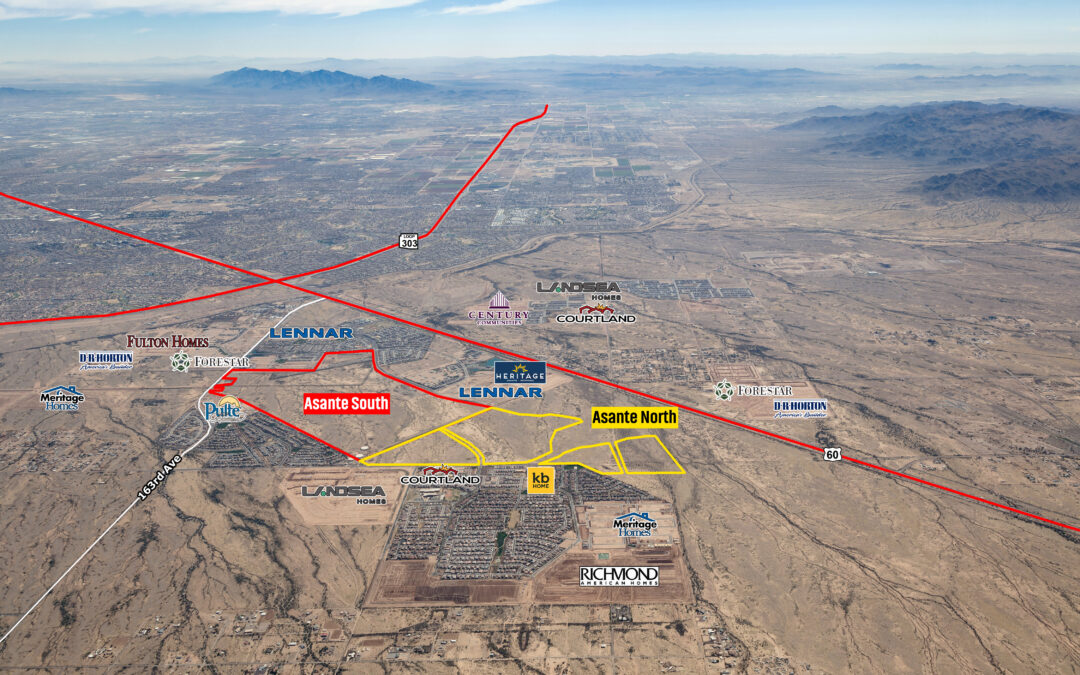 Trio of homebuilders combines to purchase 836 acres for $111.7M within the Asante Planned Community in Surprise, Arizona   