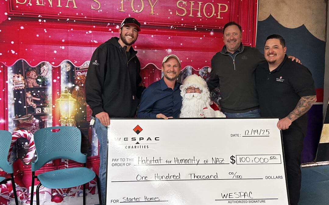 Wespac Charities makes $100,000 donation to Habitat for Humanity of Northern Arizona